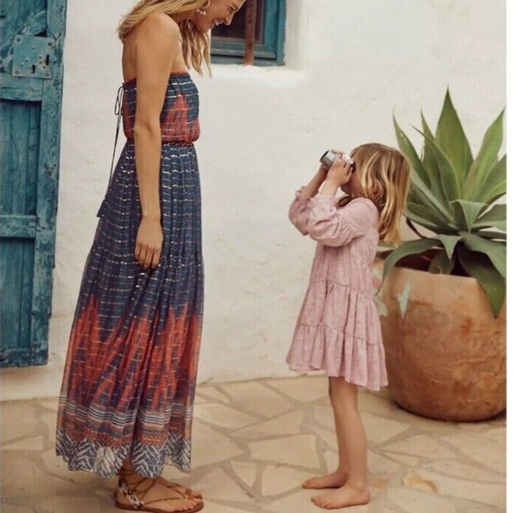 Anthropologie Verb Pallavi Singhee 6 NWT Nora Strapless Maxi Dress Bohemian - Picture 2 of 11